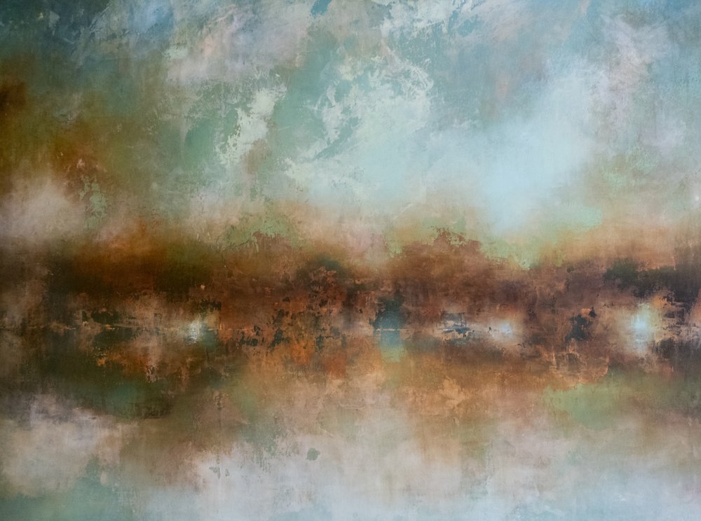 Paysage abstrait brumeux - Nizaket Sinanovska