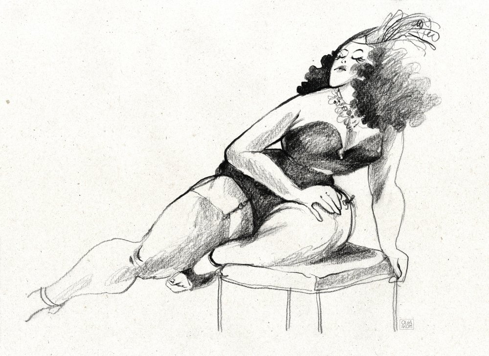 Glamour pin-up aux formes généreuses - Olga Skomorokhova