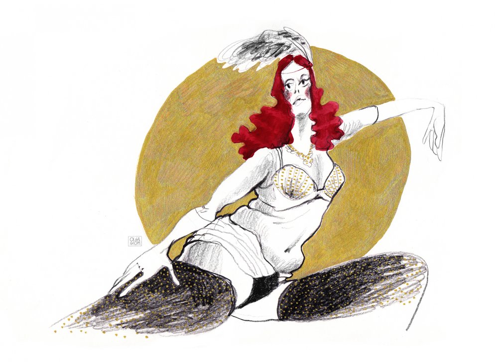 Danseuse burlesque glamour - Olga Skomorokhova