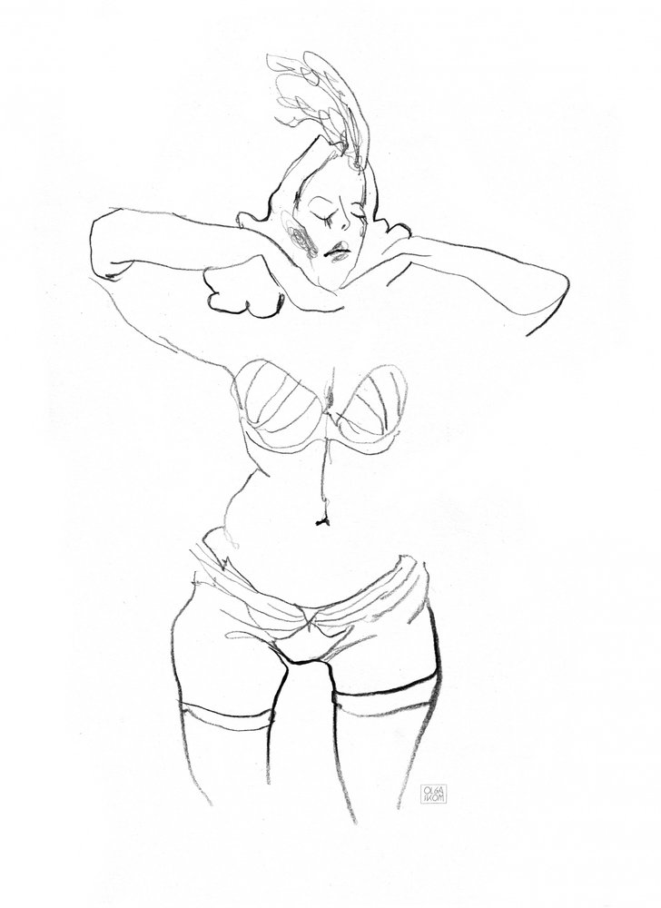 Dessin de lingerie sensuelle - Olga Skomorokhova
