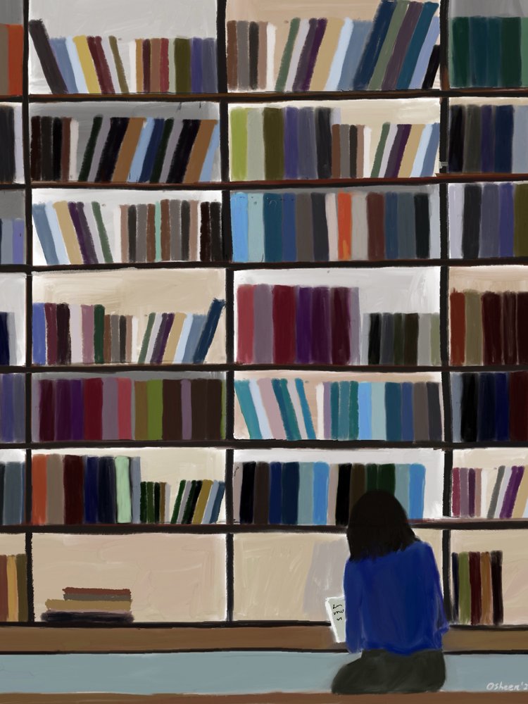 Lecture silencieuse à la bibliothèque - Osheensgallery