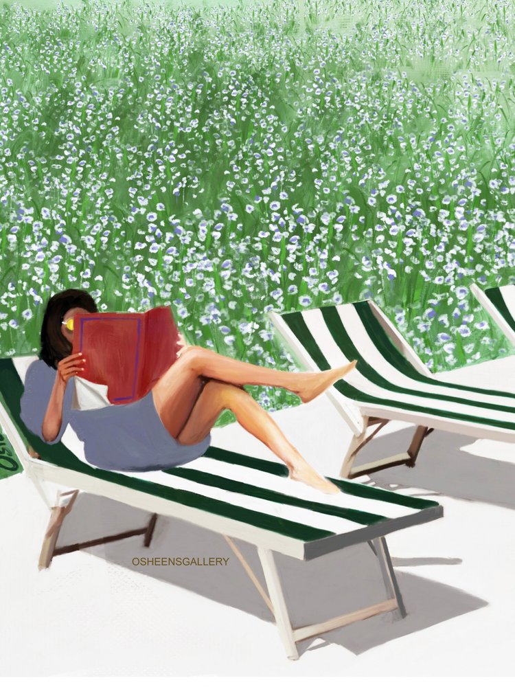 Lecture relaxante au jardin - Osheensgallery