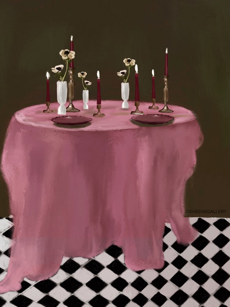 Table romantique dressée - Osheensgallery
