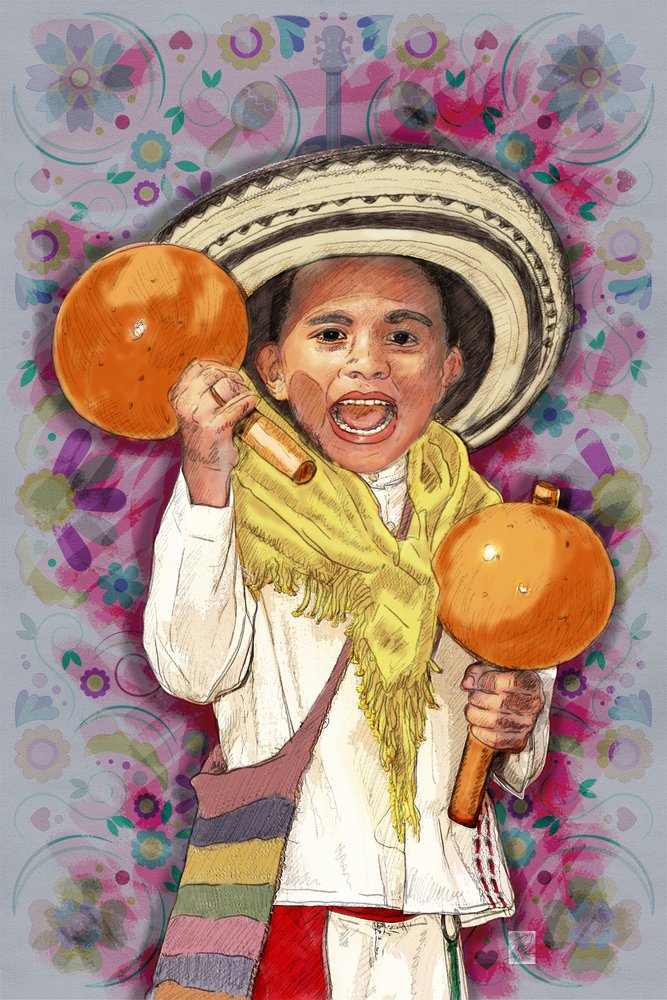 Un petit garçon joyeux jouant des maracas - Osvaldo Russo
