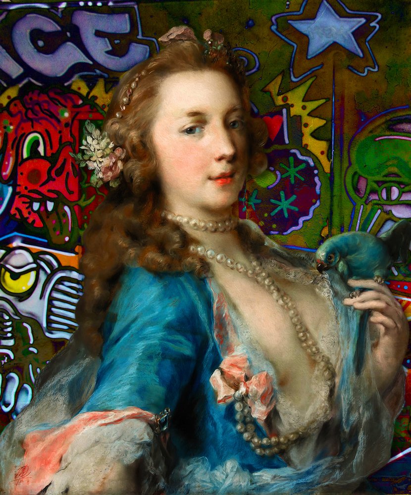 Graffiti « Dame rococo » - Osvaldo Russo