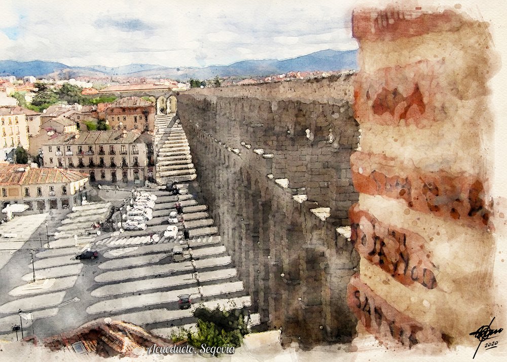 La ville de Ségovie et son aqueduc romain - Osvaldo Russo