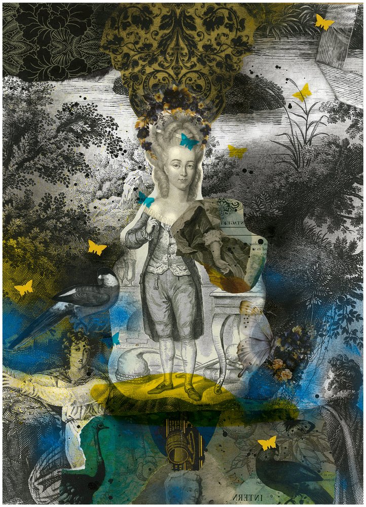 Collage rococo onirique - Pascal Bouchet-Spiegel