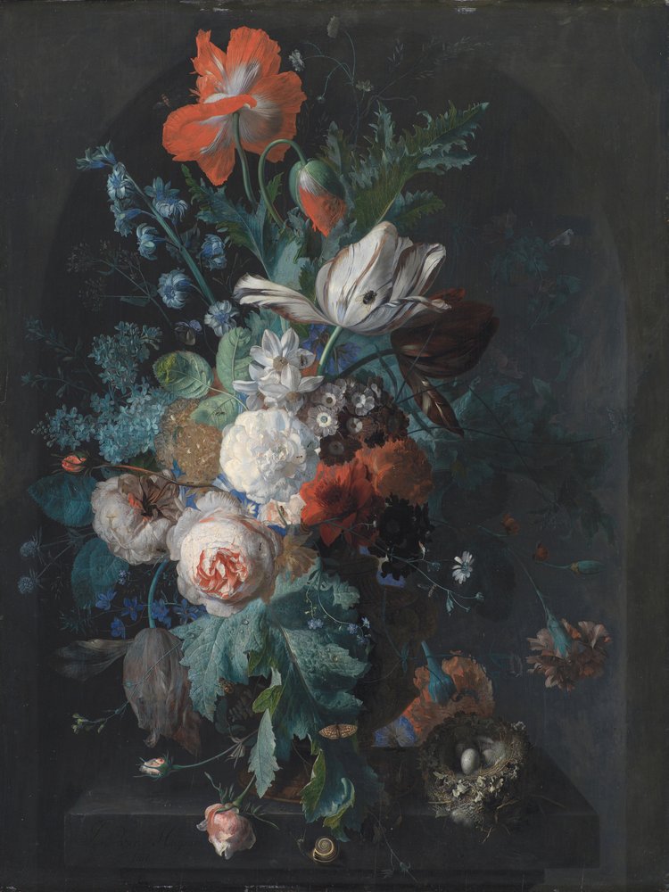 Vase avec des fleurs, de Jan Van Huysum - Pictufy
