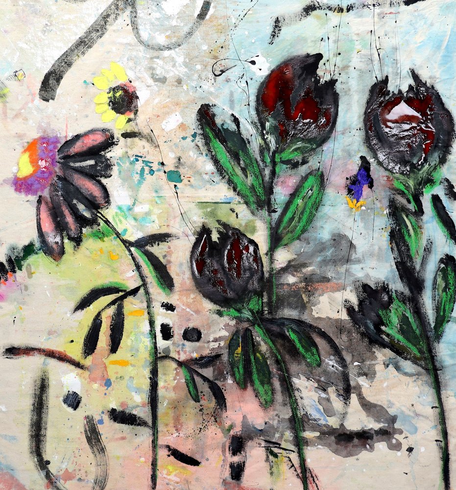 Fleurs abstraites aux couleurs changeantes - Poonam Choudhary