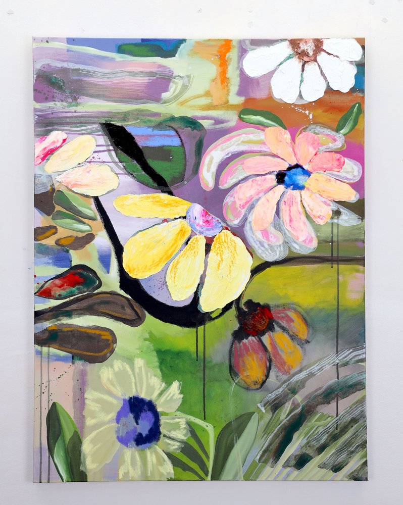Fleurs abstraites aux couleurs vives - Poonam Choudhary