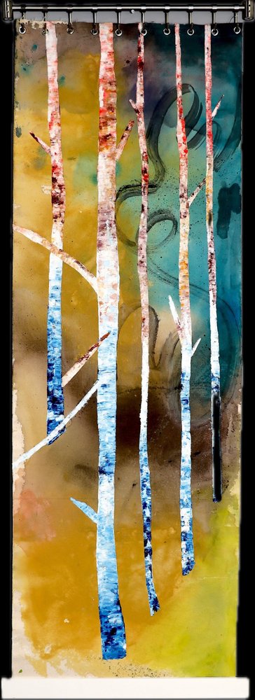 Des bouleaux aux couleurs vives - Poonam Choudhary