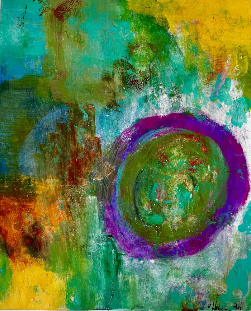 Cercle abstrait aux couleurs vives - Preston Harmon