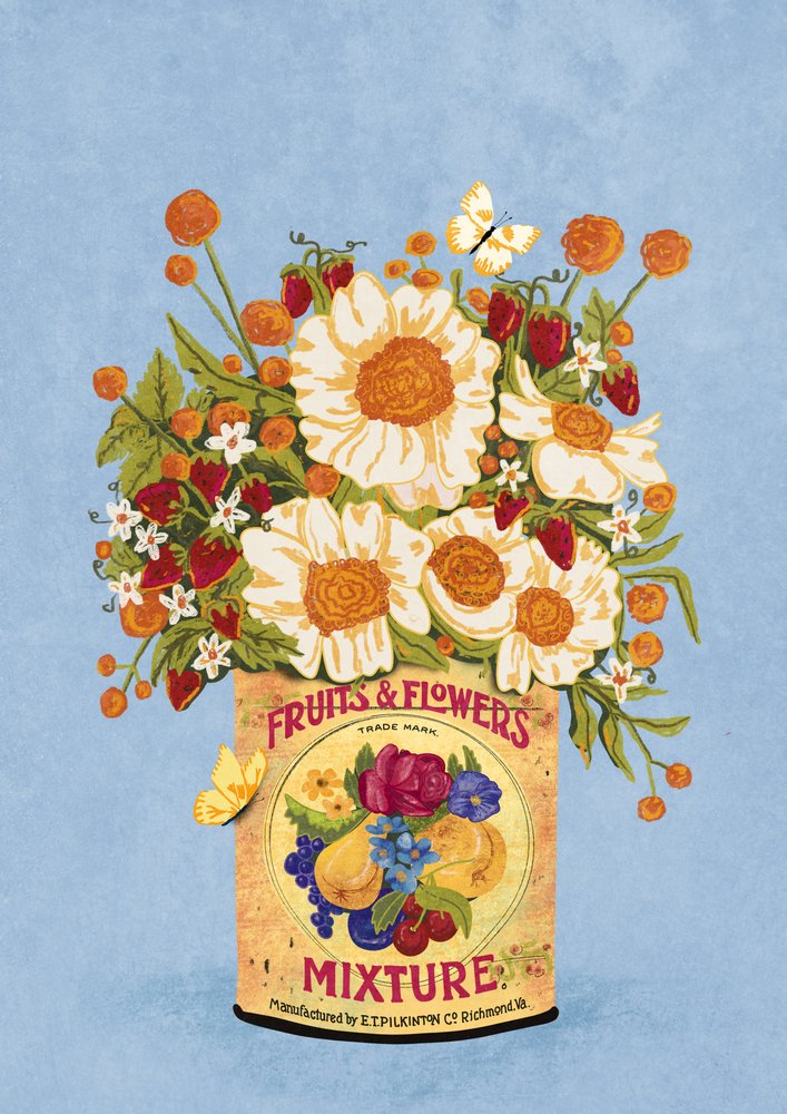 Des fleurs dans une boîte à thé vintage - Raissa Oltmanns
