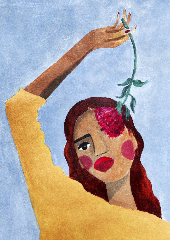 Magda avec une fleur - Raissa Oltmanns