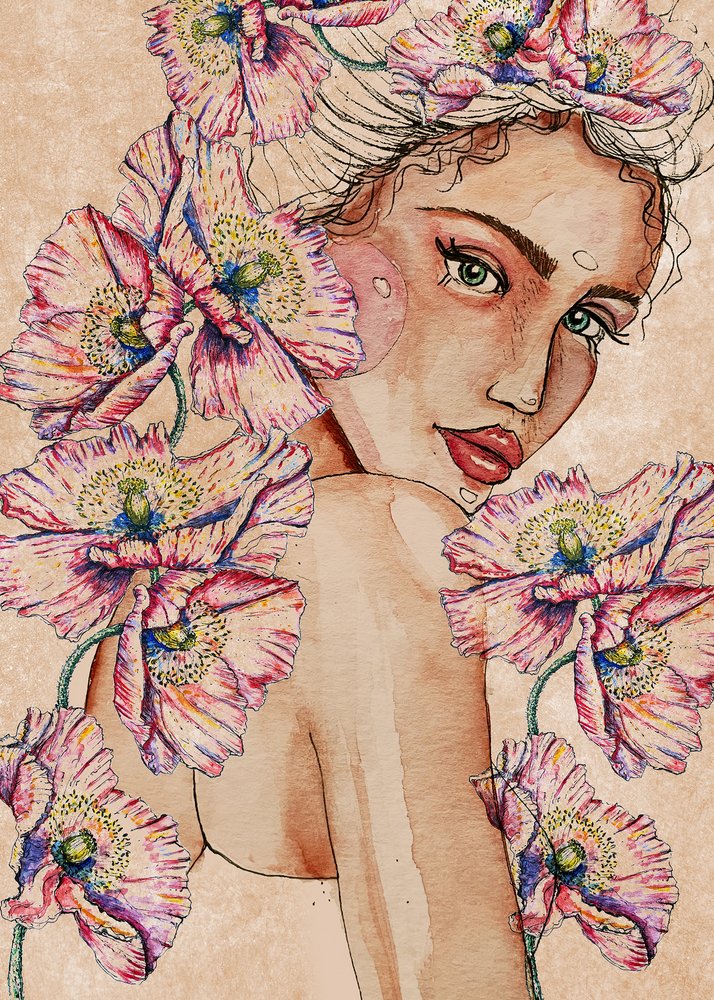 Femme aux coquelicots - Raissa Oltmanns