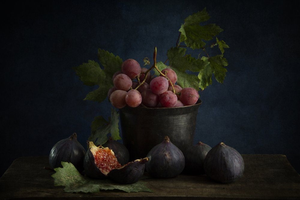 Nature morte aux raisins et aux figues - Ramiz Sahin