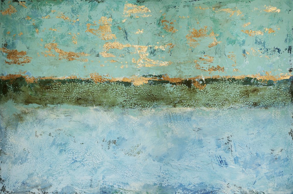 Horizon doré texturé - Renate Holzner