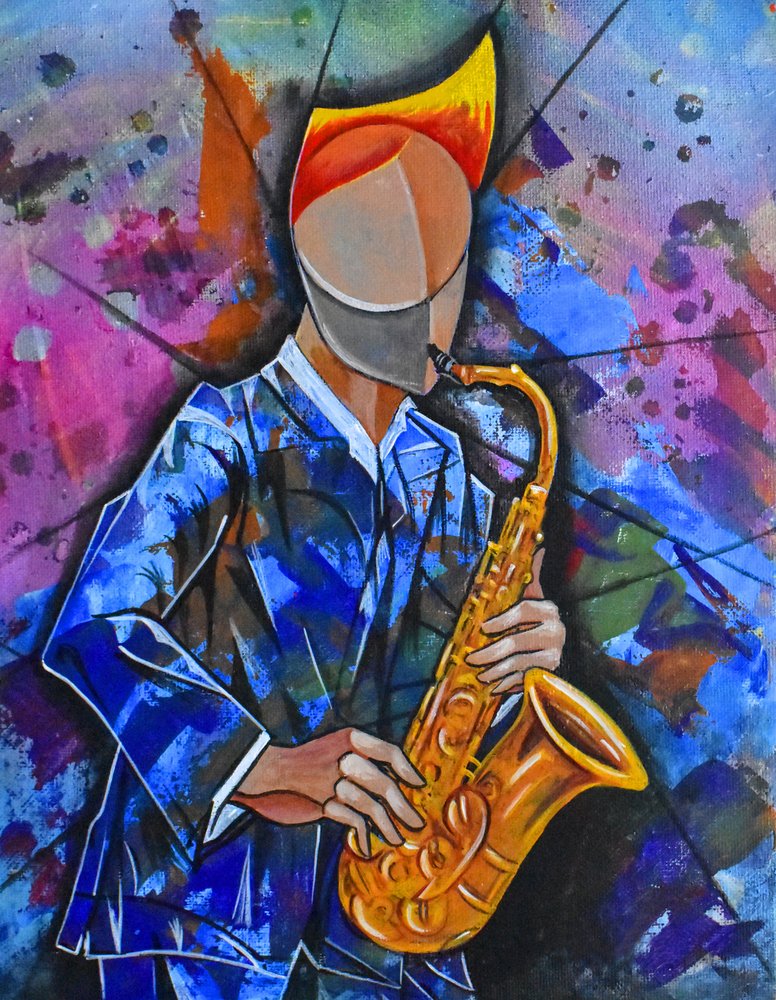 Saxophoniste de jazz abstrait - Ricardo Maya
