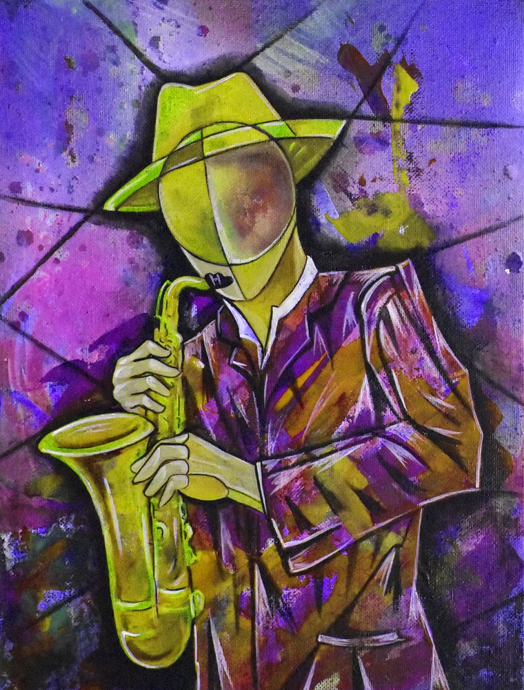 Saxophoniste de jazz abstrait - Ricardo Maya