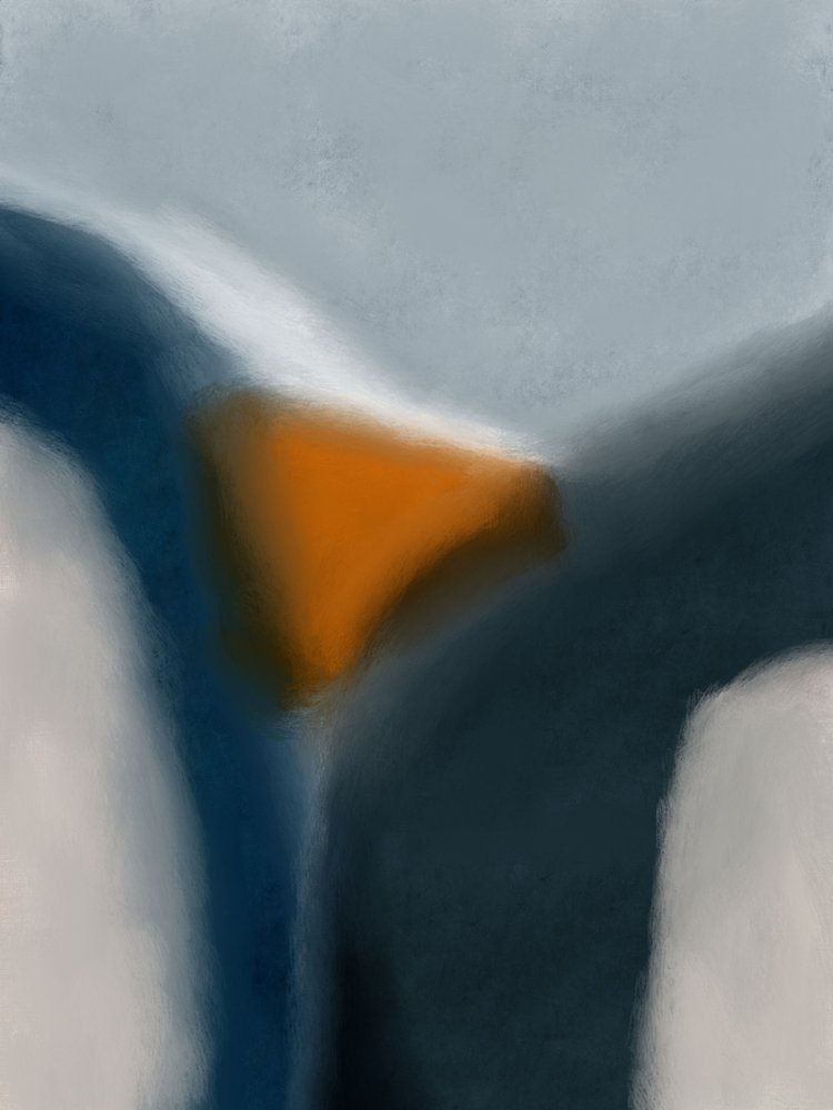 Formes abstraites bleues et orange - Roberto Moro