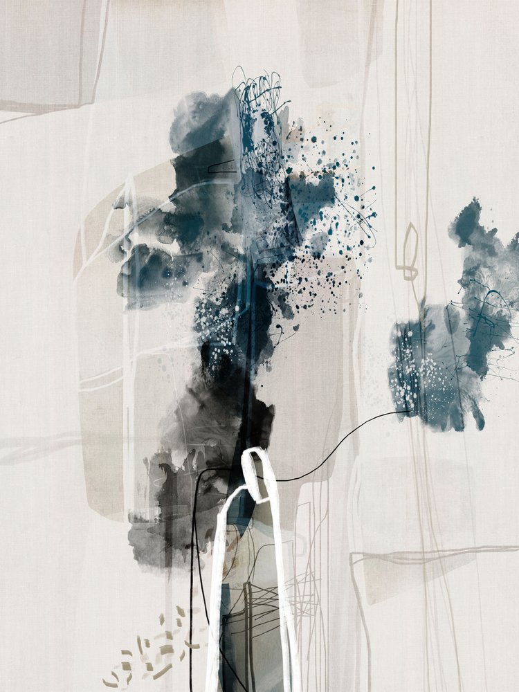 Abstrait bleu dynamique - Roberto Moro