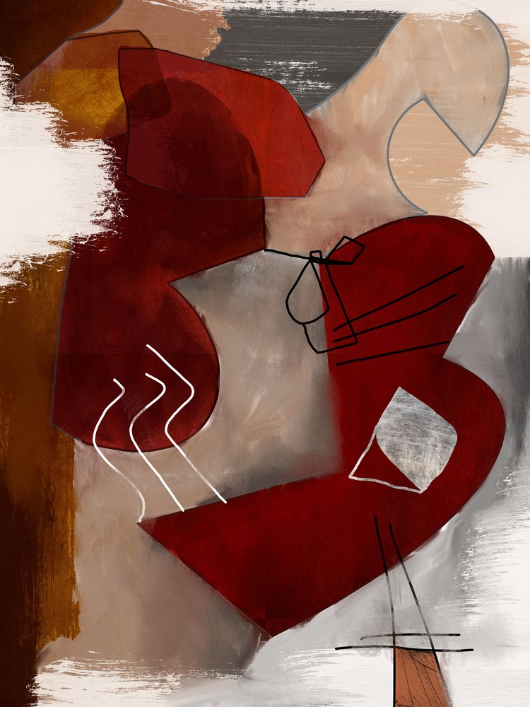Formes rouges dynamiques - Roberto Moro