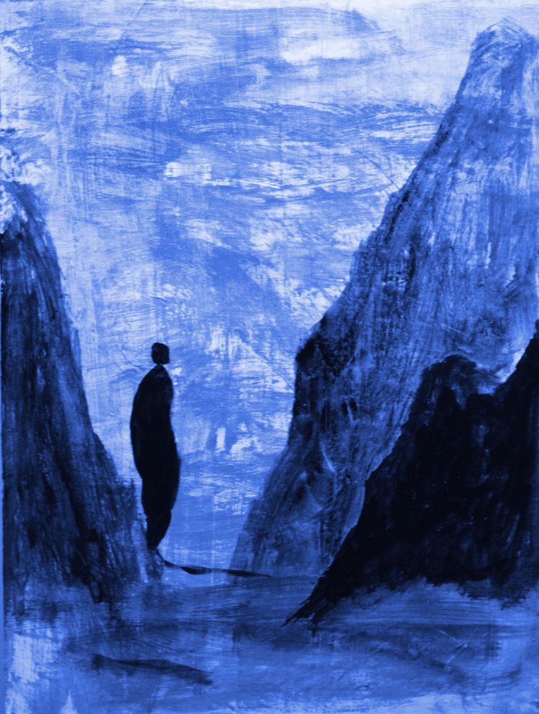 Silhouette solitaire dans les Blue Mountains - RodMacIver