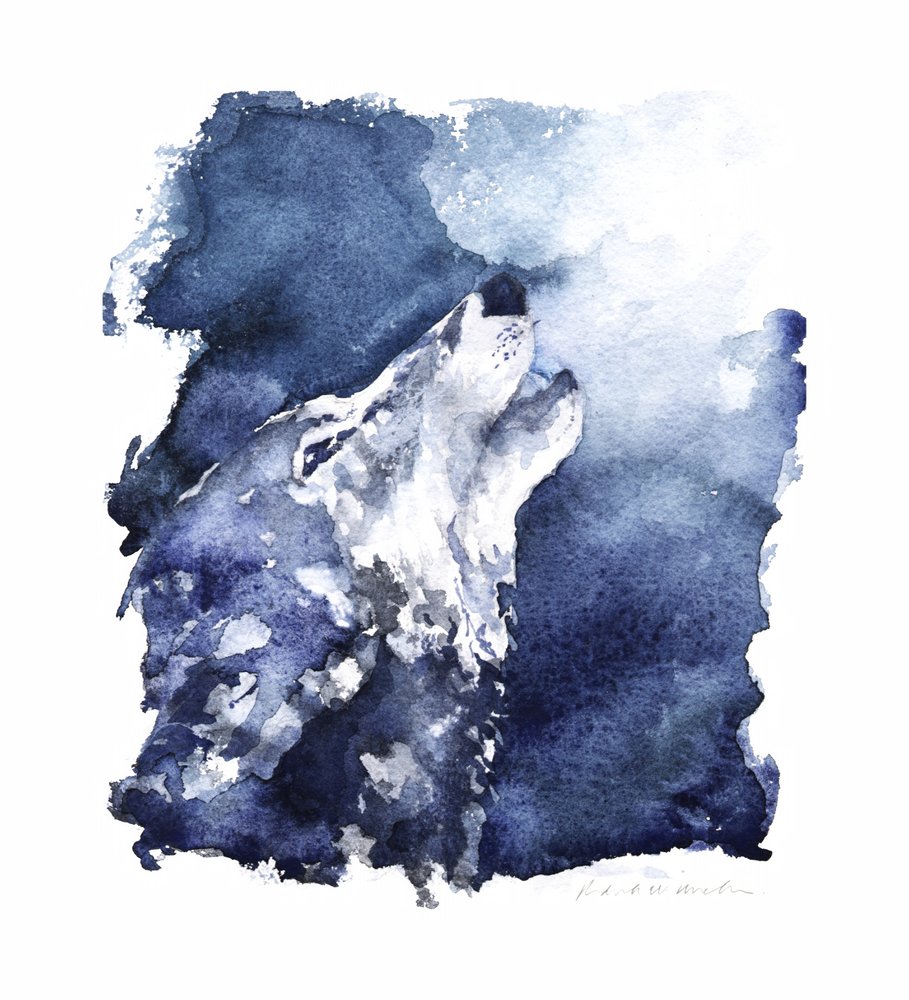 Le hurlement du loup au clair de lune von RodMacIver