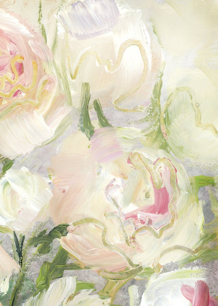 Fleurs roses crémeuses - Rosana Laiz Blursbyai