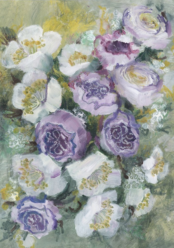 Bouquet blanc et lavande - Rosana Laiz Blursbyai