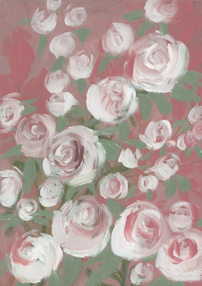 Roses rose pâle - Rosana Laiz Blursbyai