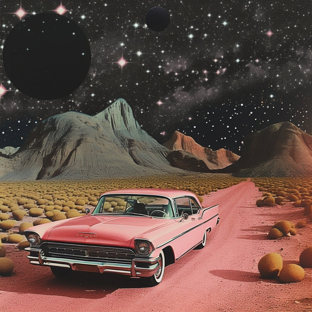 Voiture rose « Cosmic Desert » - Samantha Hearn