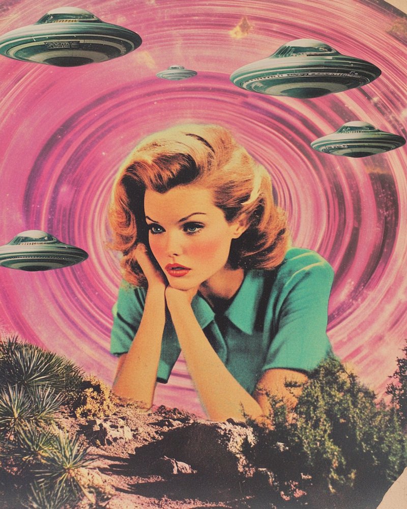 Femme rétro de science-fiction - Samantha Hearn