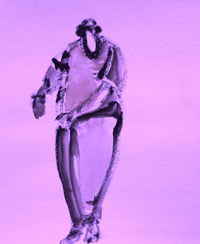 Figure abstraite violette - Santhosh ch