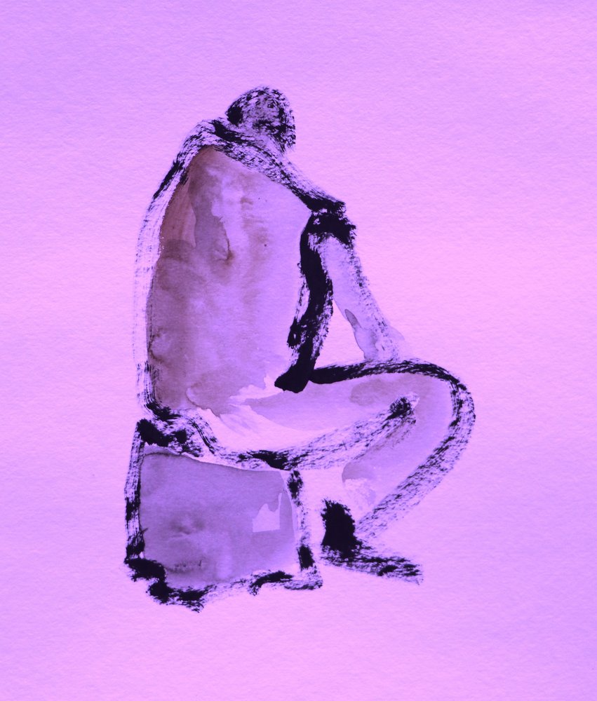 Figure abstraite violette - Santhosh ch