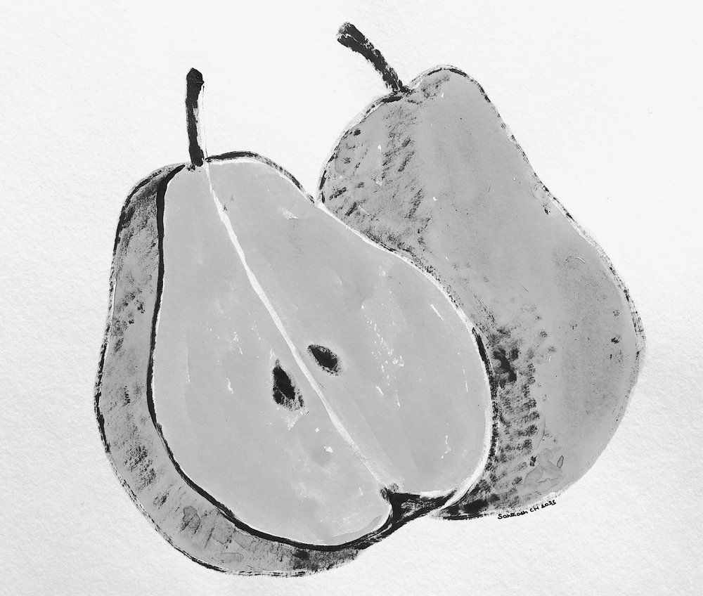 Poires en noir et blanc - Santhosh ch
