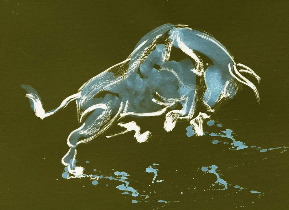 Blue Bull à la charge - Santhosh ch