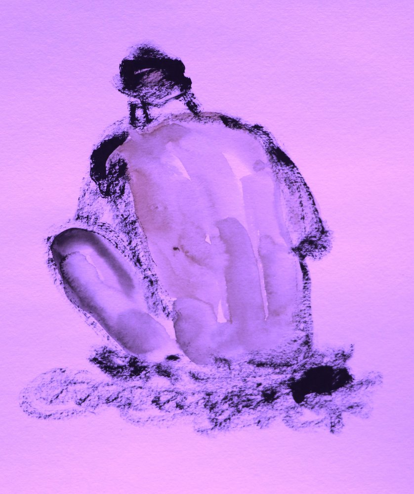 Nu contemplatif violet - Santhosh ch