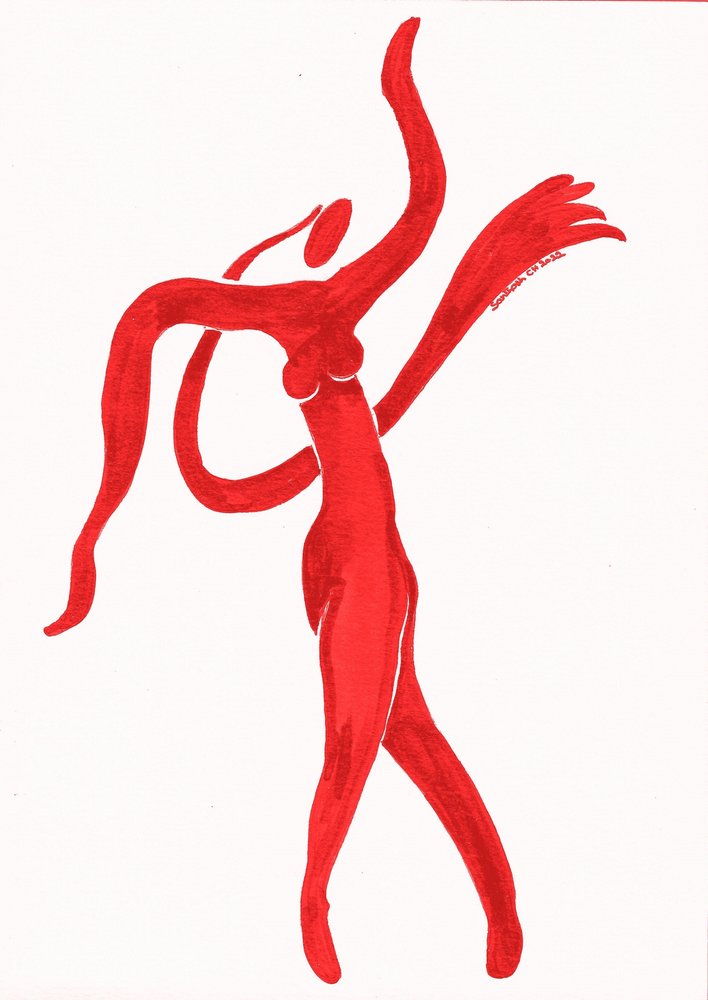 Danse rouge dynamique - Santhosh ch