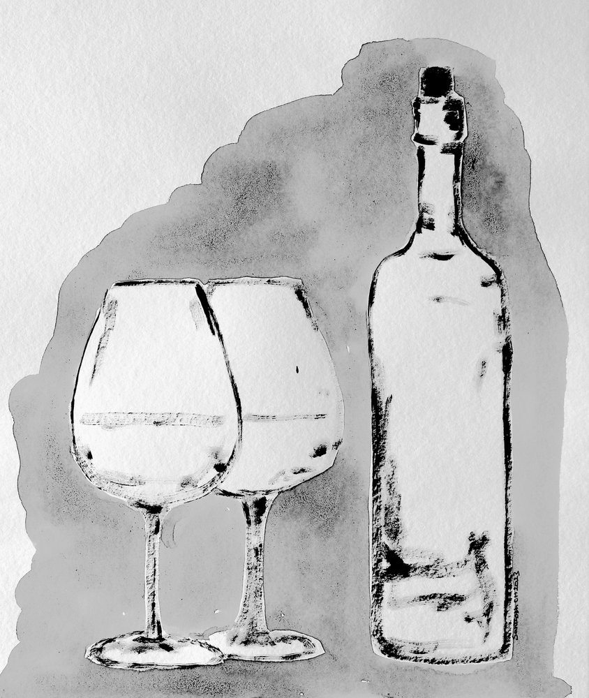 Élégante nature morte au vin - Santhosh ch