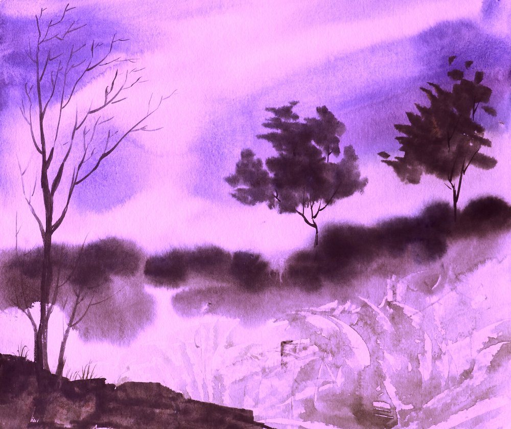 Paysage violet éthéré - Santhosh ch