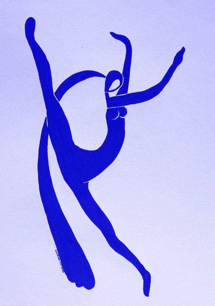 Danseuse bleue gracieuse - Santhosh ch