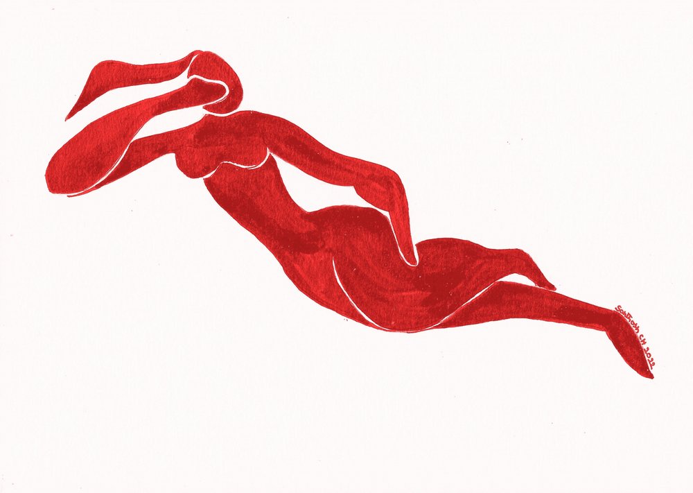 Gracieuse figure rouge - Santhosh ch