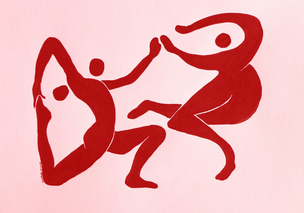 Élégantes figures rouges - Santhosh ch