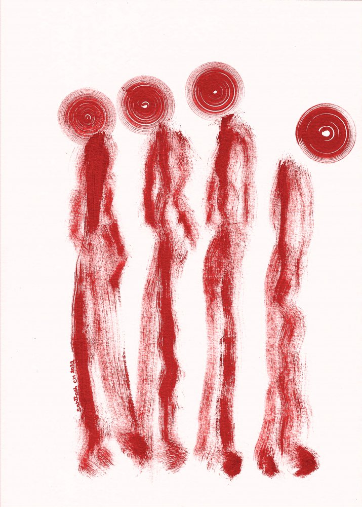 Figures rouges minimalistes - Santhosh ch