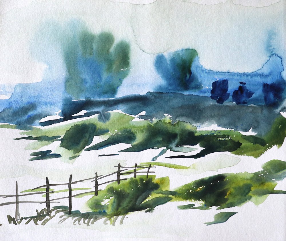 Paysage champêtre brumeux - Santhosh ch