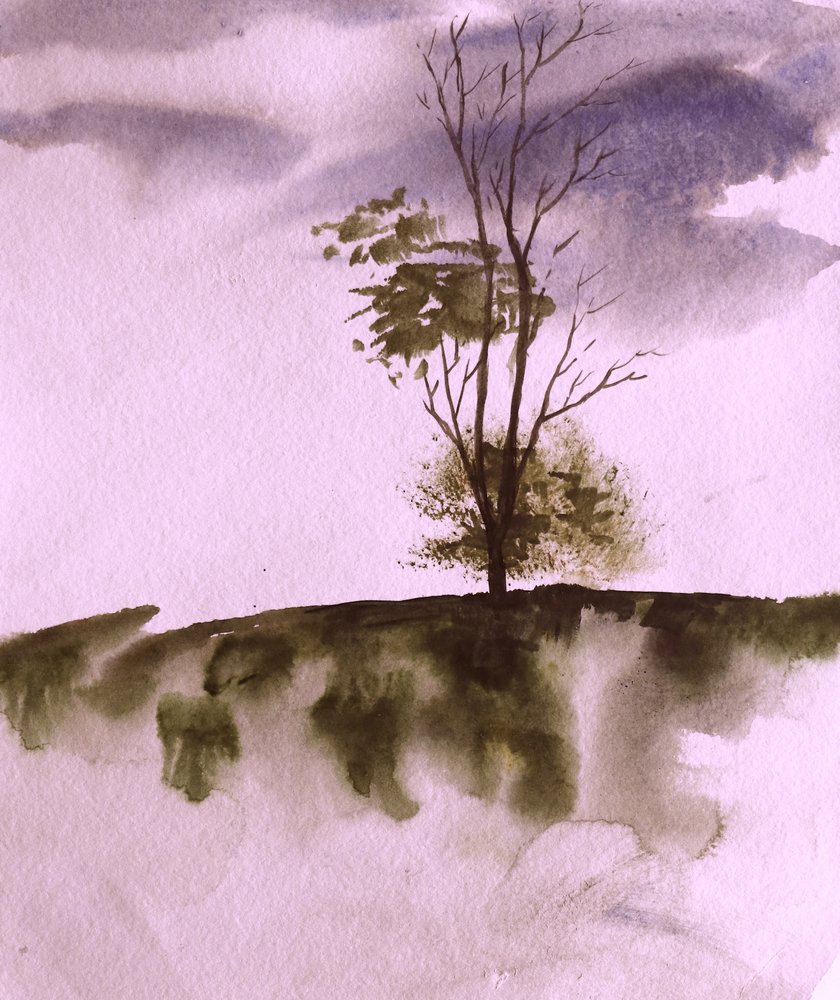 Arbre sur une colline aux allures mélancoliques - Santhosh ch