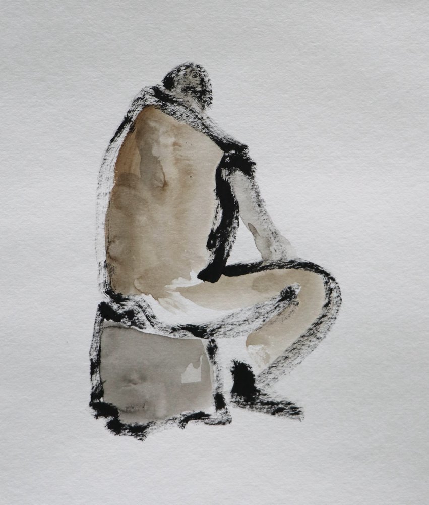 Personnage assis, plongé dans ses pensées - Santhosh ch
