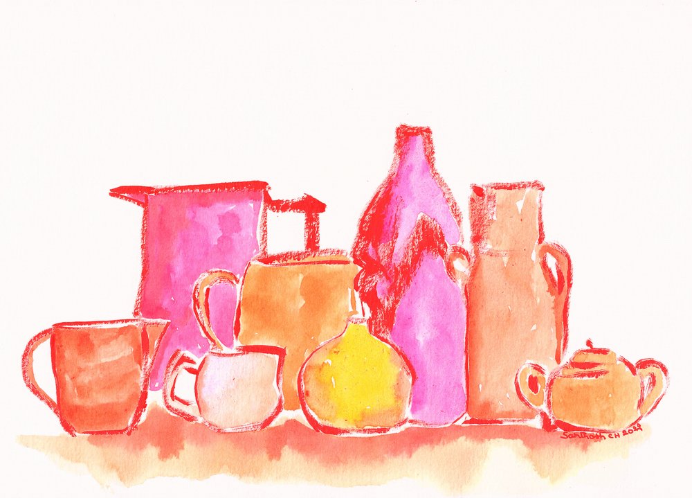Composition de poterie aux couleurs vives - Santhosh ch