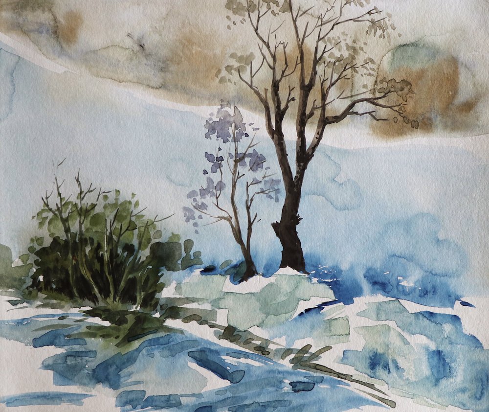 Sérénité sur la rivière en hiver - Santhosh ch